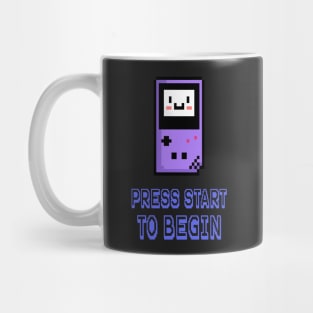 Press start to begin 8-bit video game Mug